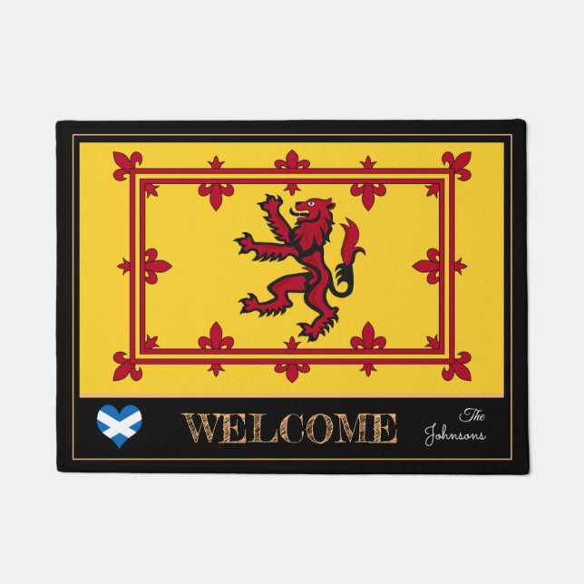 Paillasson Scotland & Scottish Flag, Lion house mat/Bienvenue (Devant)