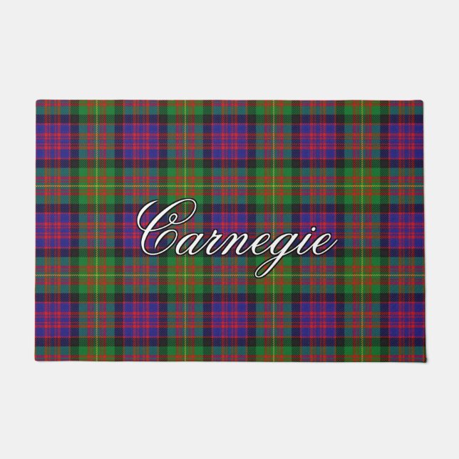 Paillasson Scots Vista Clan Carnegie Tartan Plaid (Devant)