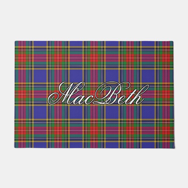 Paillasson Scots Vista Clan MacBeth Tartan Plaid (Devant)