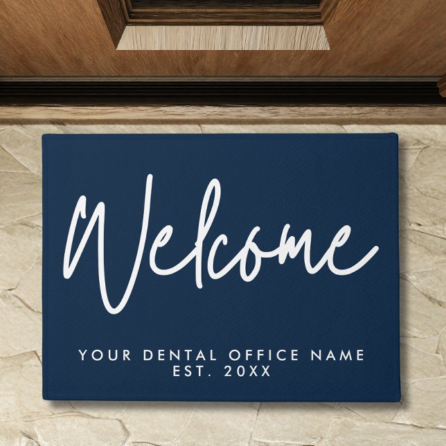 Paillasson Script de bienvenue minimal moderne Cabinet dentai (Créateur téléchargé)