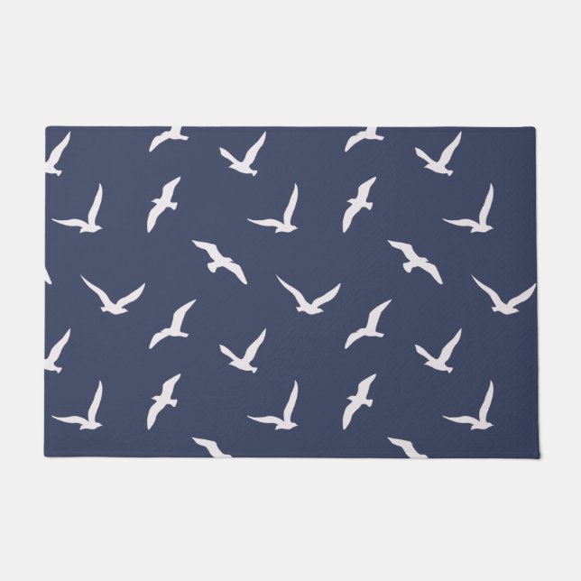 Paillasson Seagull silhouettes navy blue (Devant)