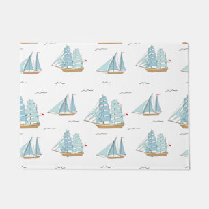 Paillasson Seatime été Cute yachts avec voile
