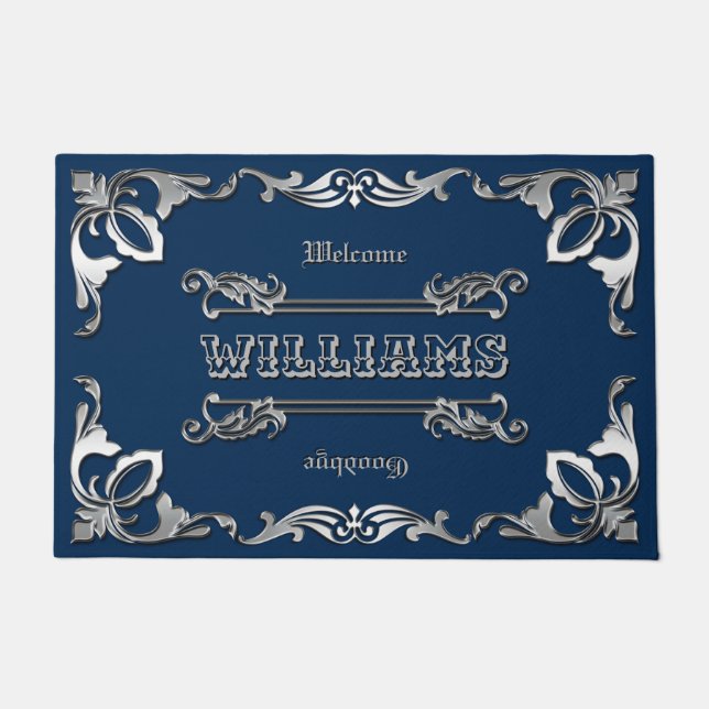 Paillasson Sélectionnez votre ornement classique d'argent de (Devant)