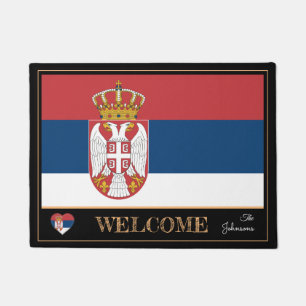 Paillasson Serbie & Serbie Drapeau maison matelas / sport Bie