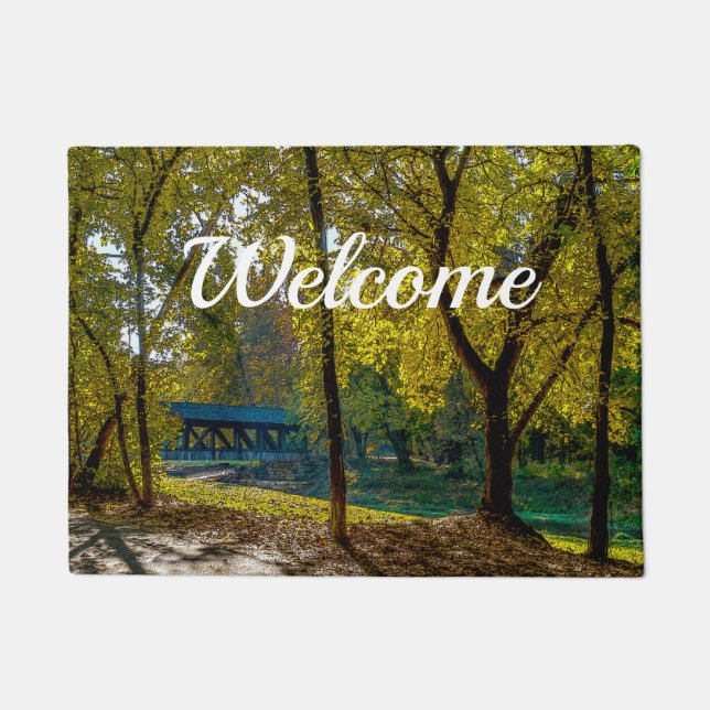 Paillasson Serene Automne Walk Painterly Welcome Doormat (Devant)