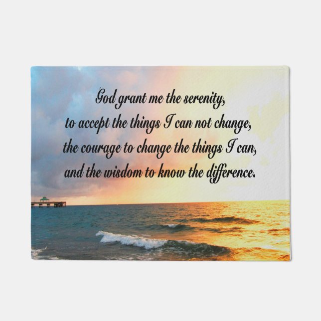 PAILLASSON SERENE SERENITY PRAYER SUNRISE PHOTO (Devant)