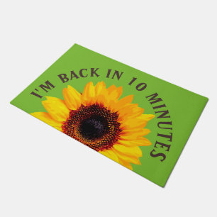 Paillasson Seule une Fleur de Tournesol + votre dos. & idées
