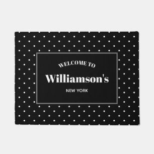 Paillasson Shabby Chic Pois design personnalisé