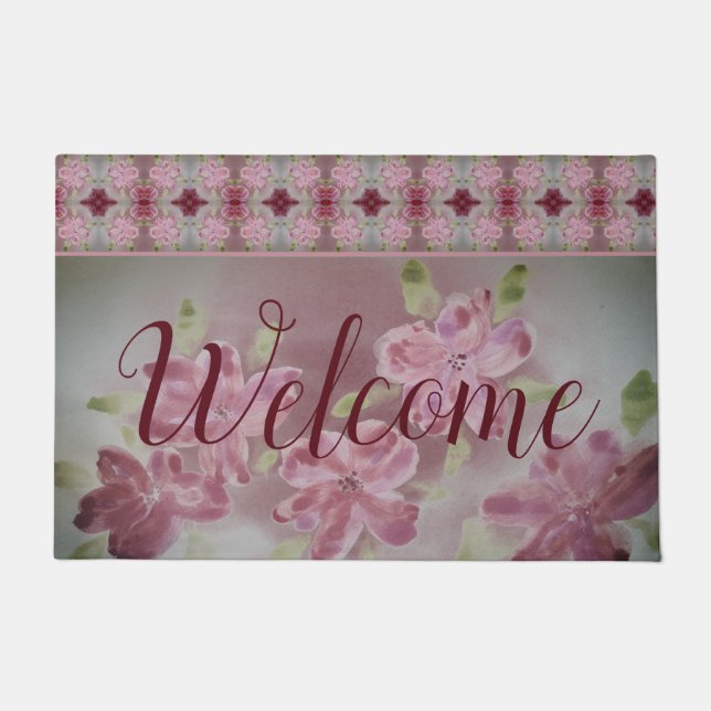 Paillasson Shabby Chic Rose Motif (Devant)