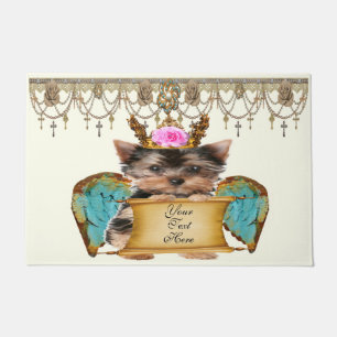 Paillasson Shabby Chic Yorkie Angel Puppy Chien Créez votre