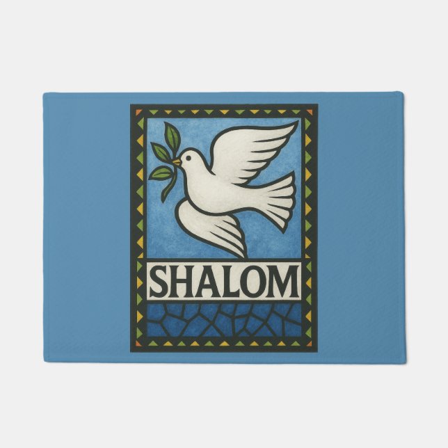 Paillasson Shalom Colombe Paix Terre (Devant)