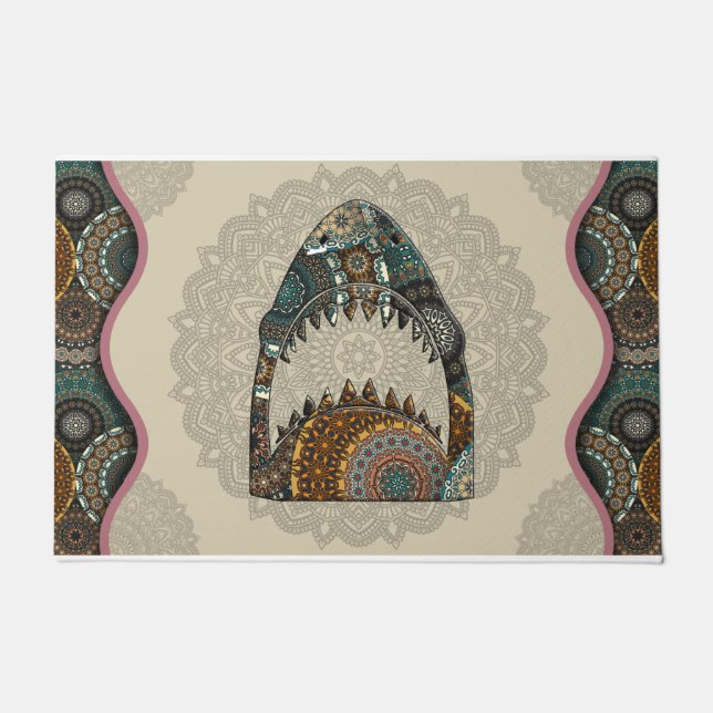 Paillasson Shark Sasquatch Yeti Thème Porte Mat (Devant)