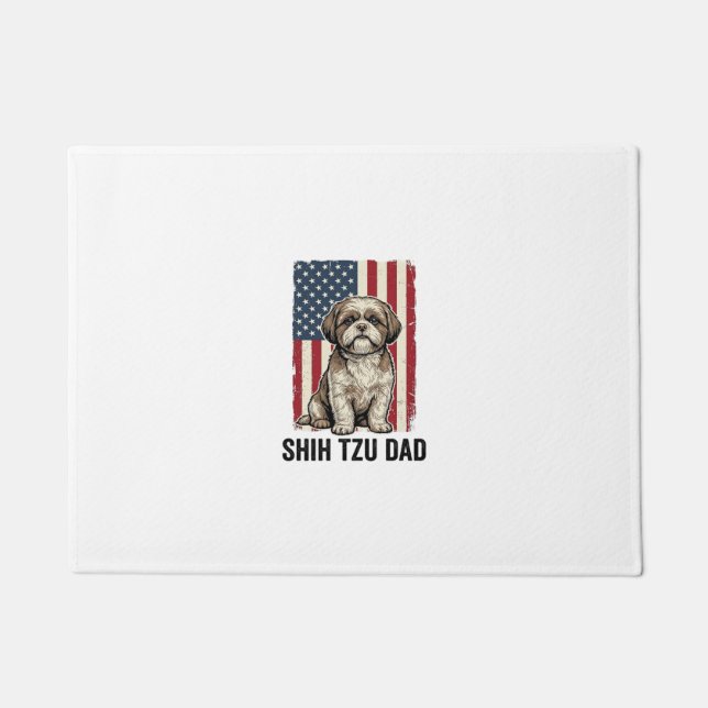 Paillasson Shih Tzu Dad Patriotic Vintage Dog Shirt Design_1 (Devant)