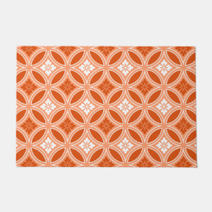 Paillasson Shippo avec Motif Fleur, Mandarin Orange