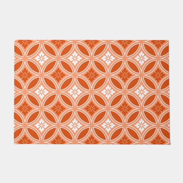 Paillasson Shippo avec Motif Fleur, Mandarin Orange (Devant)