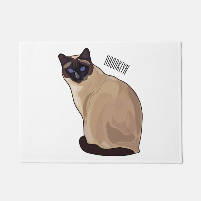 Paillasson Siamese cat cartoon (Devant)