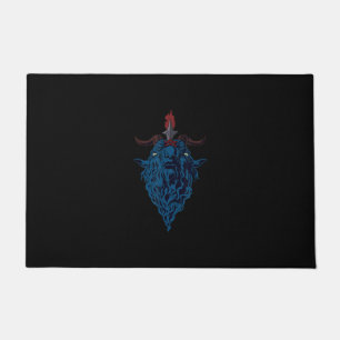 Paillasson Sigil De Baphomet Chèvre De Mendes Satan Dark Goth