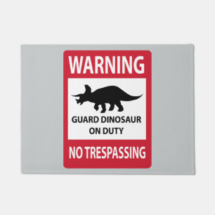 Paillasson Signe d'absence d'intrusion (Tricératops)