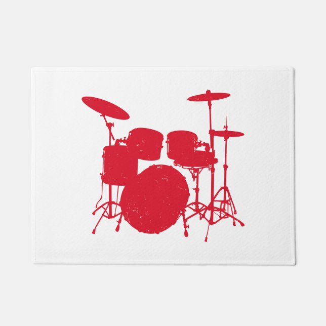 Paillasson Silhouette de kit de tambour (Devant)