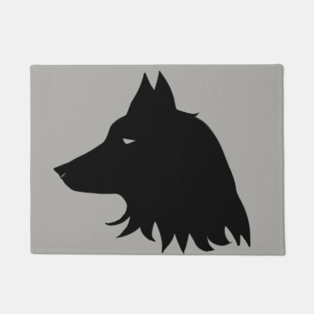 Paillasson Silhouette de loup (Devant)