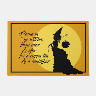 Paillasson Silhouette de sorcière victorienne Vintage et poèm
