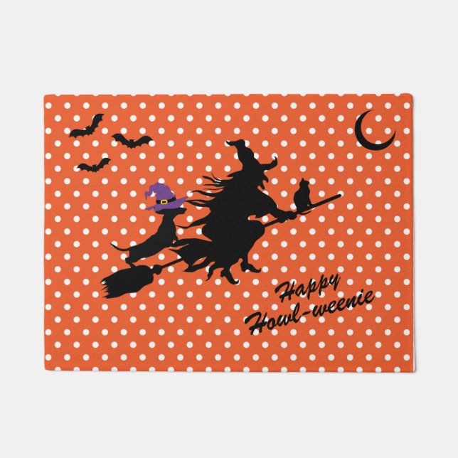 Paillasson Silhouette Halloween Dachshund (Devant)