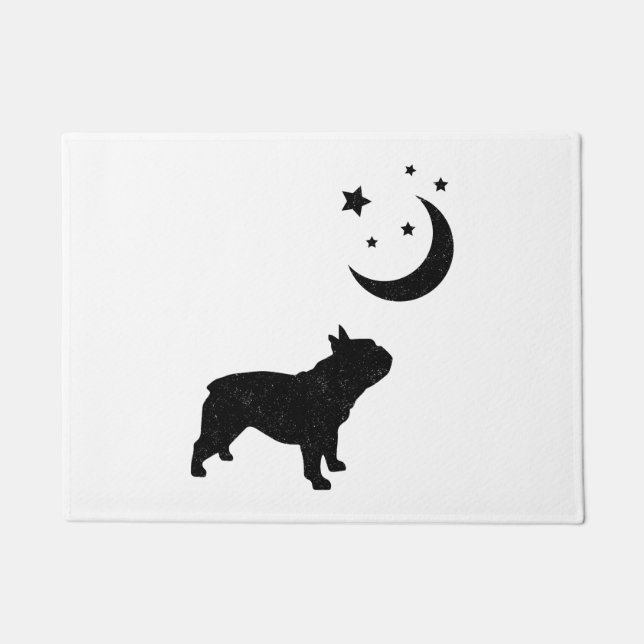 Paillasson Silhouette noire de Bulldog (Devant)