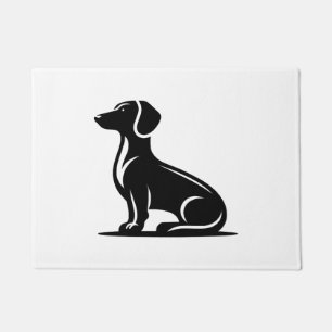 Paillasson Simple Chien Motif Chasse Chien Silhouette