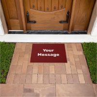 Simple foncé rouge & blanc Votre message Modèle te