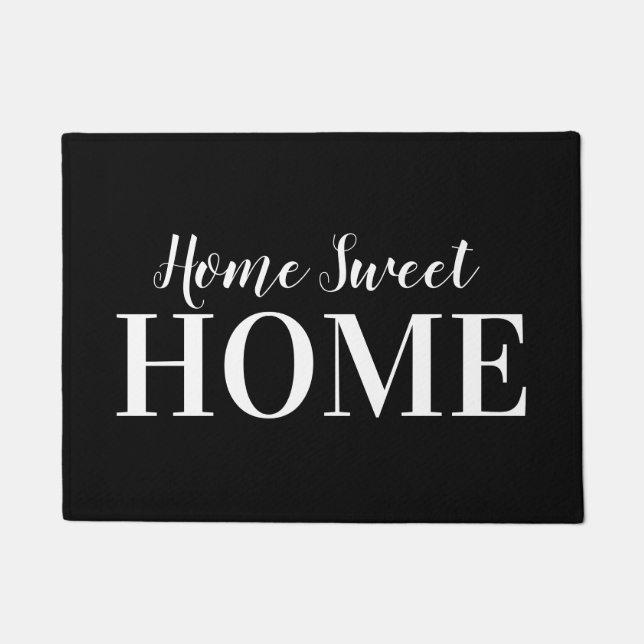 Paillasson Simple Home Sweet Home Typographie noir (Devant)