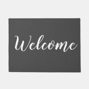 Paillasson Simple mat de bienvenue gris foncé