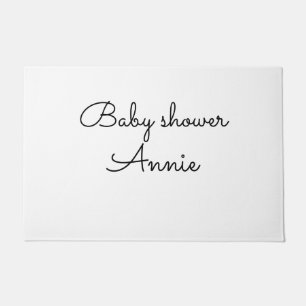 Paillasson simple minimal ajoutez votre nom texte baby shower