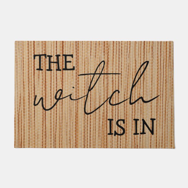 Paillasson Simple Personnalisé La Sorcière Est Drôle (Devant)