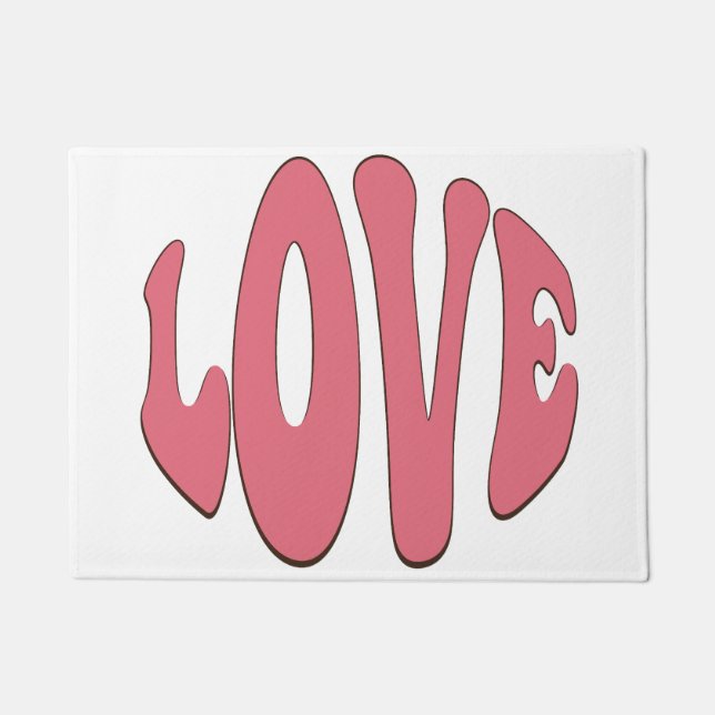 Paillasson Simple, urbain, moderne, design cool Amour (Devant)