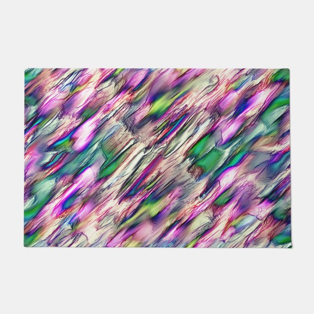 Paillasson Simulation de roche ou de stalagmite aux couleurs  (Devant)