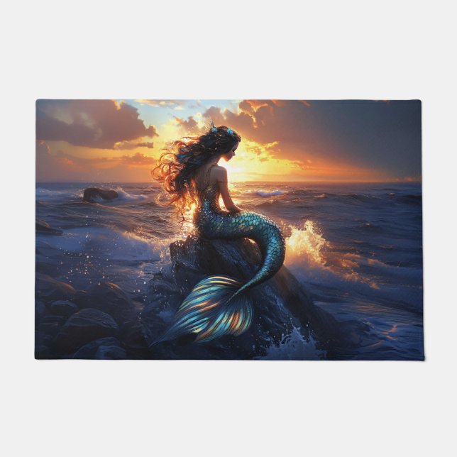 Paillasson Sirène du coucher de soleil (Devant)