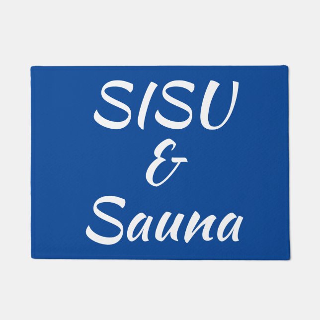 Paillasson SISU & Sauna Doormat (bleu) mat finlandais) (Devant)