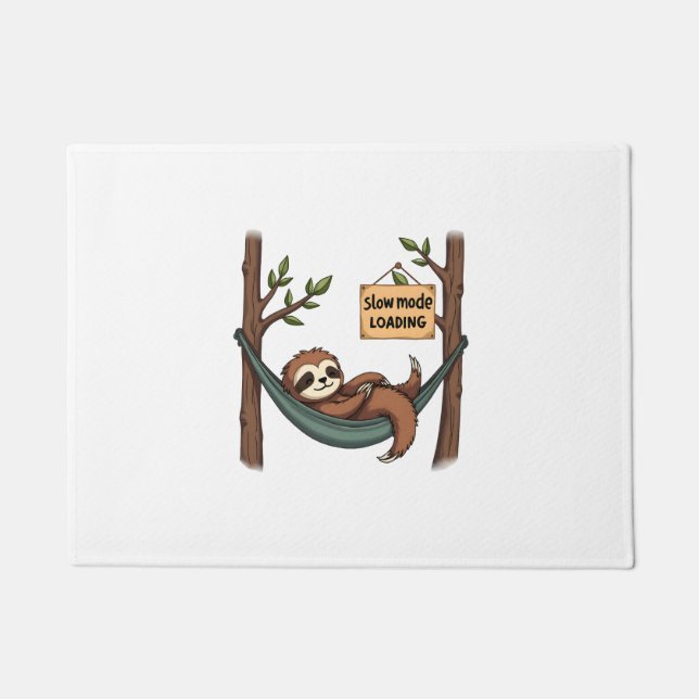 Paillasson Sleepy Sloth Vintage Funny Lazy Animal Art 2 (Devant)