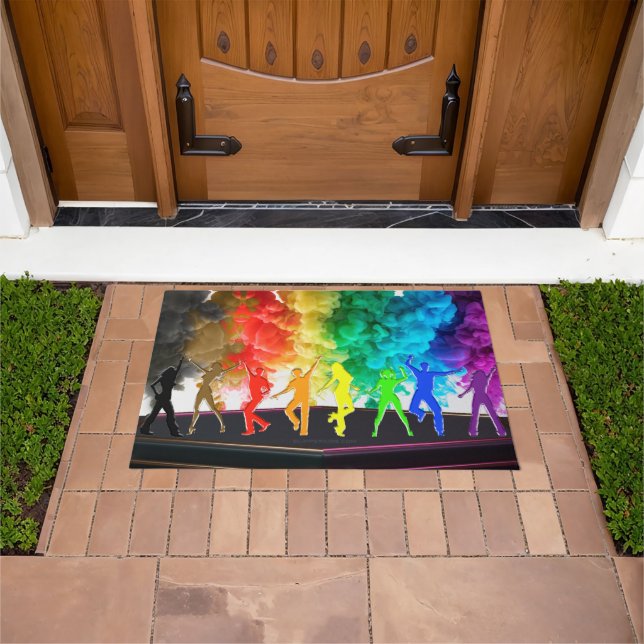 Paillasson SlipperyJoe's Dancing Pride Shadows cadeaux gay ar (De plein air)