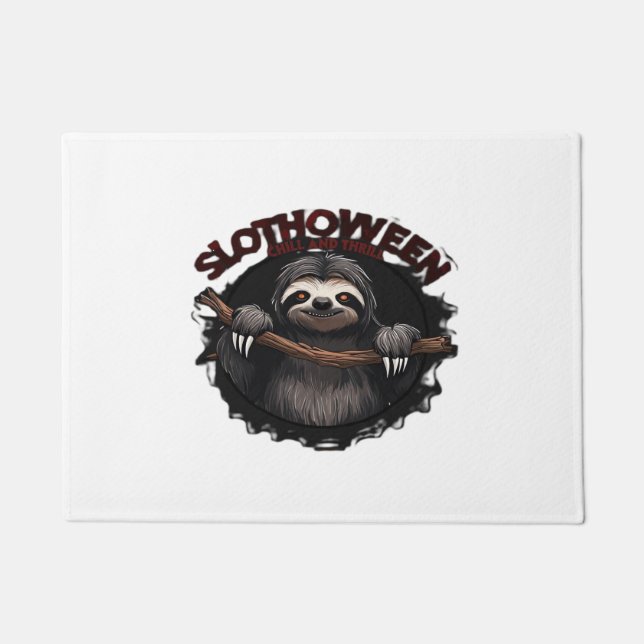 Paillasson Slothoween Chill And Thrill - Creepy Sloth Classic (Devant)