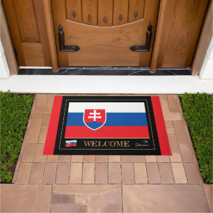 Paillasson Slovaquie et Slovaquie Drapeau maison nattes/sport