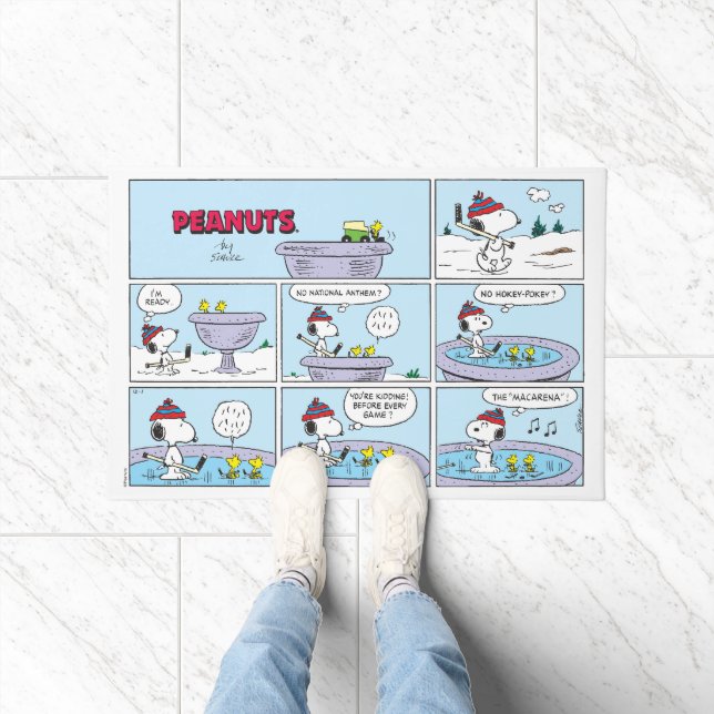 Paillasson Snoopy & Amis Jeu de hockey (Intérieur)