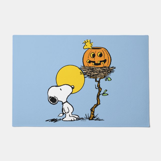 Paillasson Snoopy & Bois Nid Avec Jack O'Lantern (Devant)