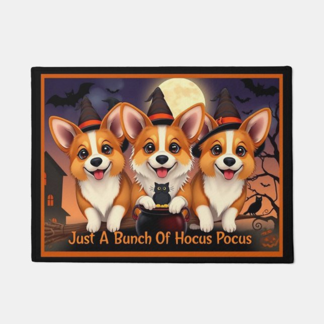 Paillasson Sœurs Corgi Juste Un Tas De Hocus Pocus (Devant)