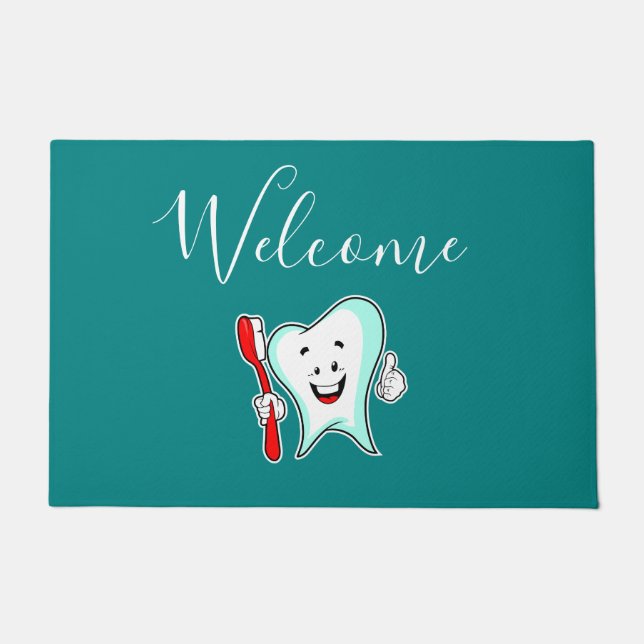 Paillasson Soins dentaires Bonne dent avec brosse à dents Bie (Devant)