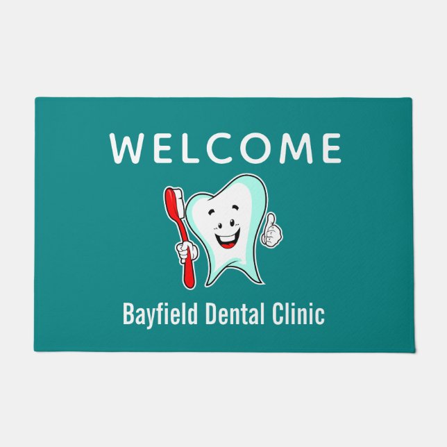 Paillasson Soins dentaires Bonne dent avec brosse à dents Bie (Devant)