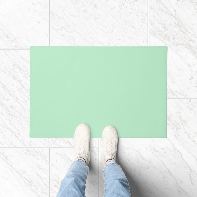 Paillasson Solid Soft Mint Green Door Mat (Intérieur)