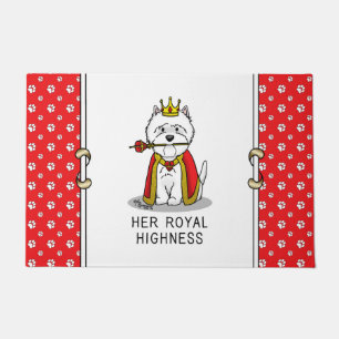 Paillasson Son Altesse Royale la reine Westie Chien