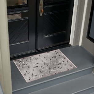 Paillasson son, métal, musique, musical, signe, note, forme,