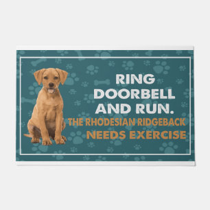 Paillasson Sonnette De Bague Et Exécuter Rhodesian Ridgeback
